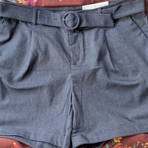 Cato Women's Gray Belted Shorts Plus Size 16W